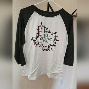 Merry Christmas Y'all Raglan Tee